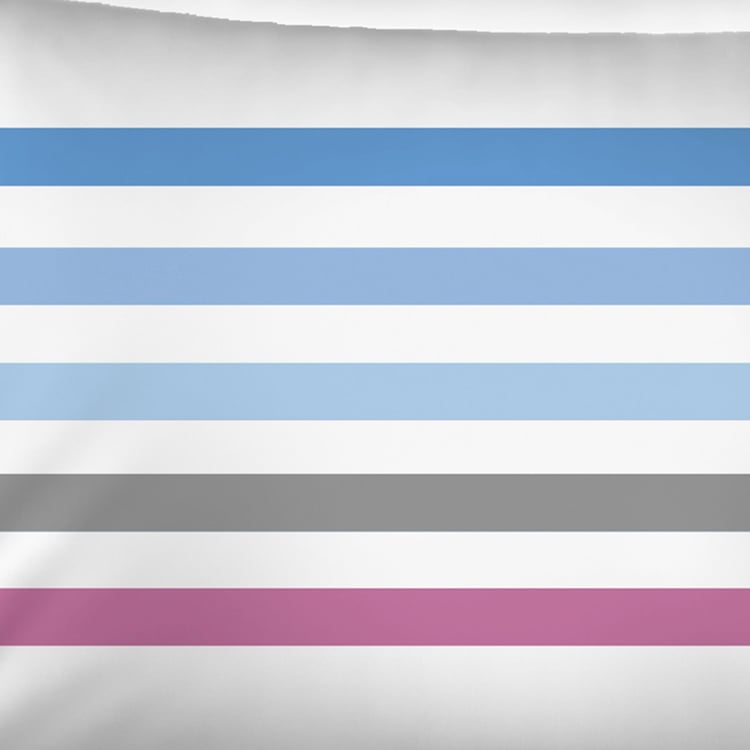 LAYERS Trevi Blue Printed Cotton Single Bedsheet Set - 1.52x2.24m - 2Pcs