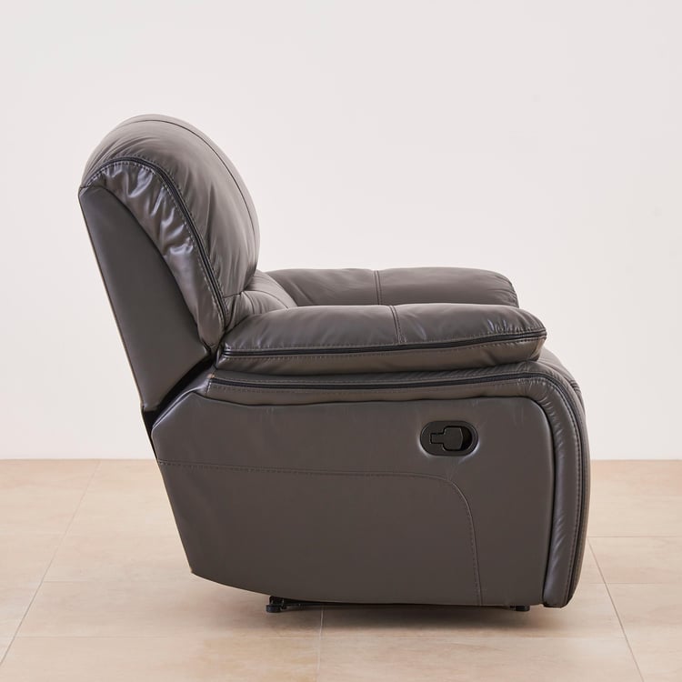 Drake Faux Leather 1-Seater Recliner - Brown