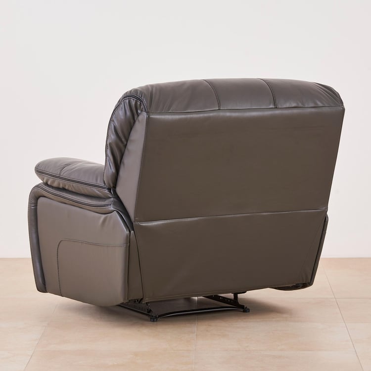 Drake Faux Leather 1-Seater Recliner - Brown