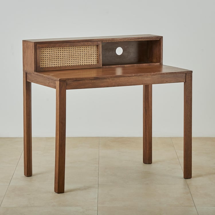 Cane Connection Mango Wood Study Desk - Brown