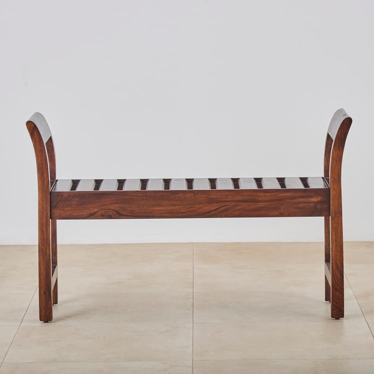 Flora Acacia Wood Bench - Brown