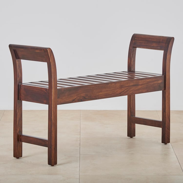 Flora Acacia Wood Bench - Brown