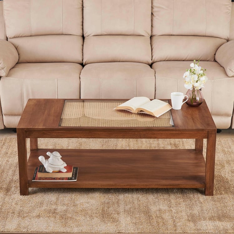 Cane Connection Mango Wood Coffee Table - Brown