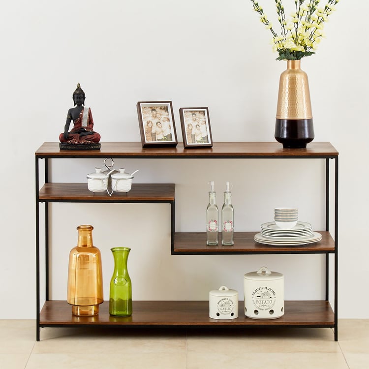 Ajax Mango Wood Console Unit - Brown