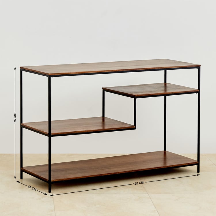 Ajax Mango Wood Console Unit - Brown