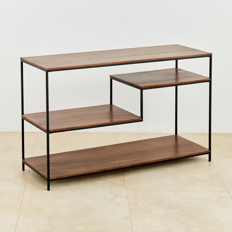 Ajax Mango Wood Console Unit - Brown