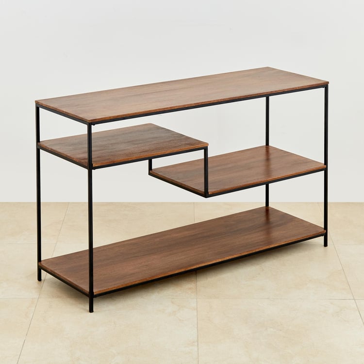 Ajax Mango Wood Console Unit - Brown