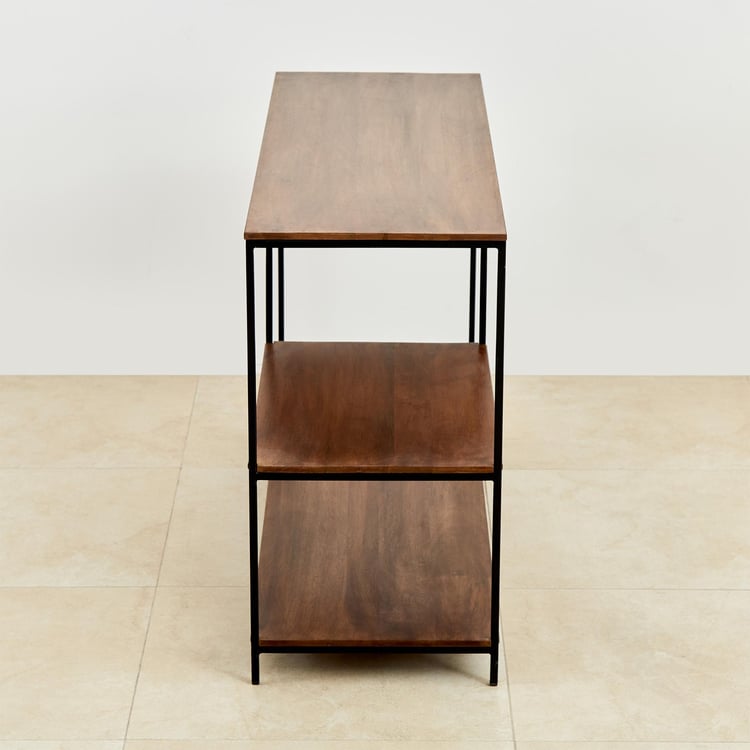 Ajax Mango Wood Console Unit - Brown