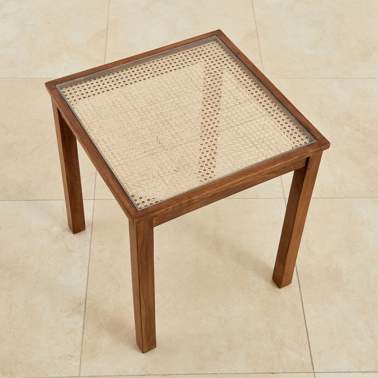 Cane Connection Nest of 2 Tables - Brown