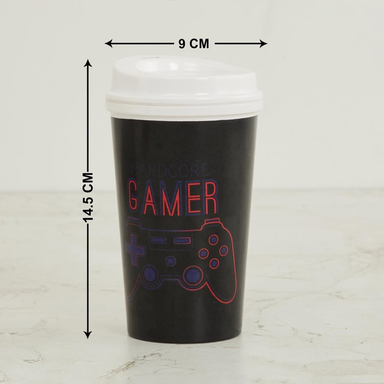 Champion White Printed Melamine Travel Tumbler - 450ml