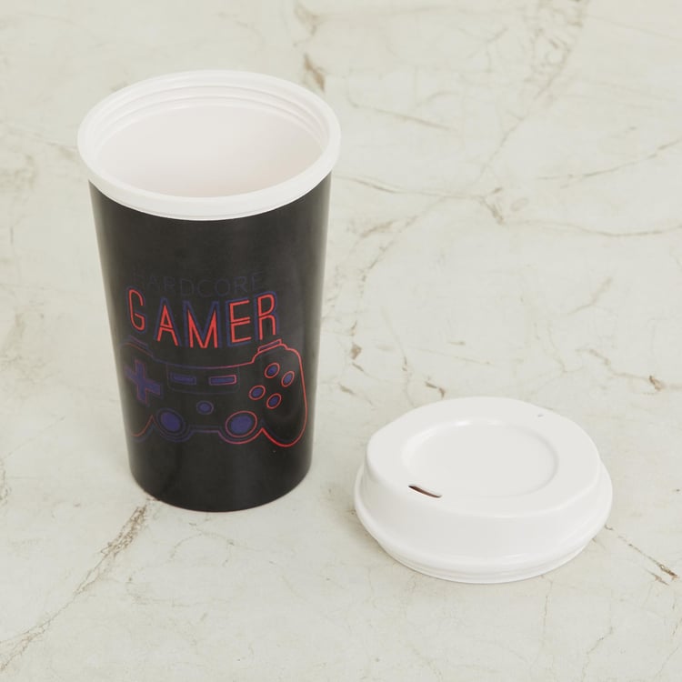 Champion White Printed Melamine Travel Tumbler - 450ml