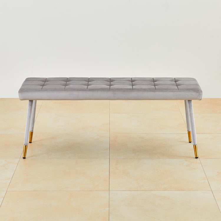 Bianca Velvet Dining Bench - Grey