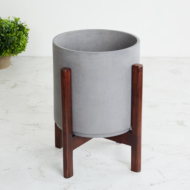 Marshmallow Cement Planter with Stand