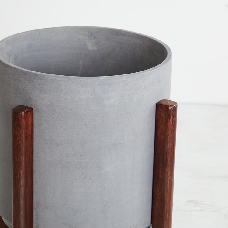 Marshmallow Cement Planter with Stand