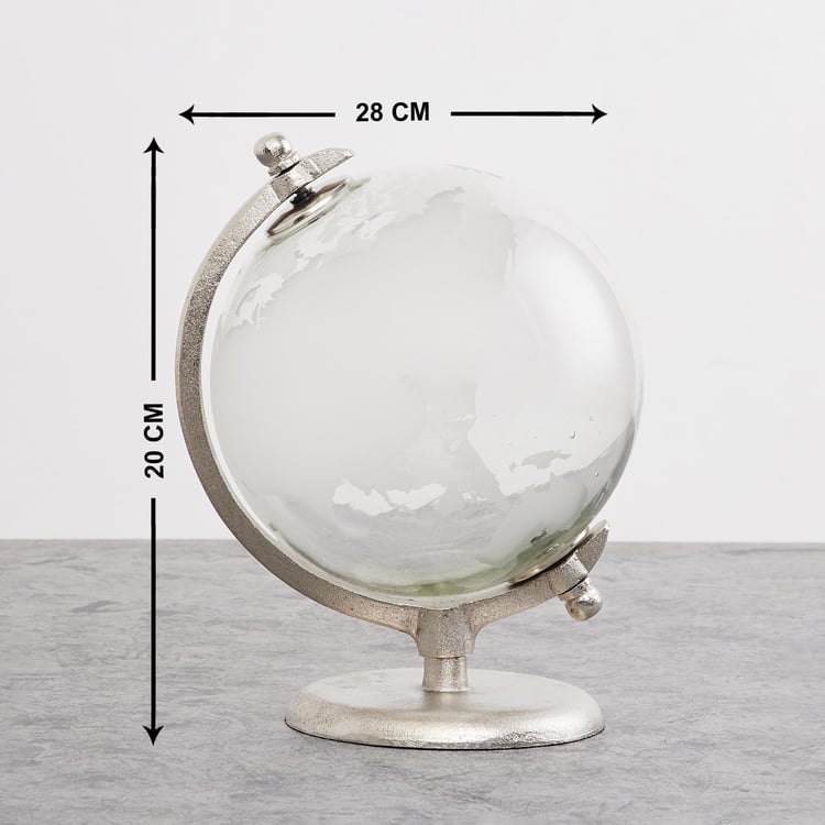 Fiesta Transparent Glass Globe Table Accent