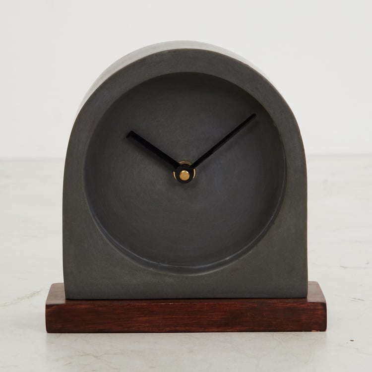 Marshmallow Cement Table Clock - 14cm