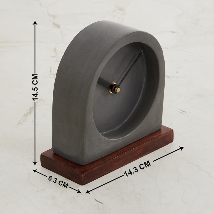 Marshmallow Cement Table Clock - 14cm