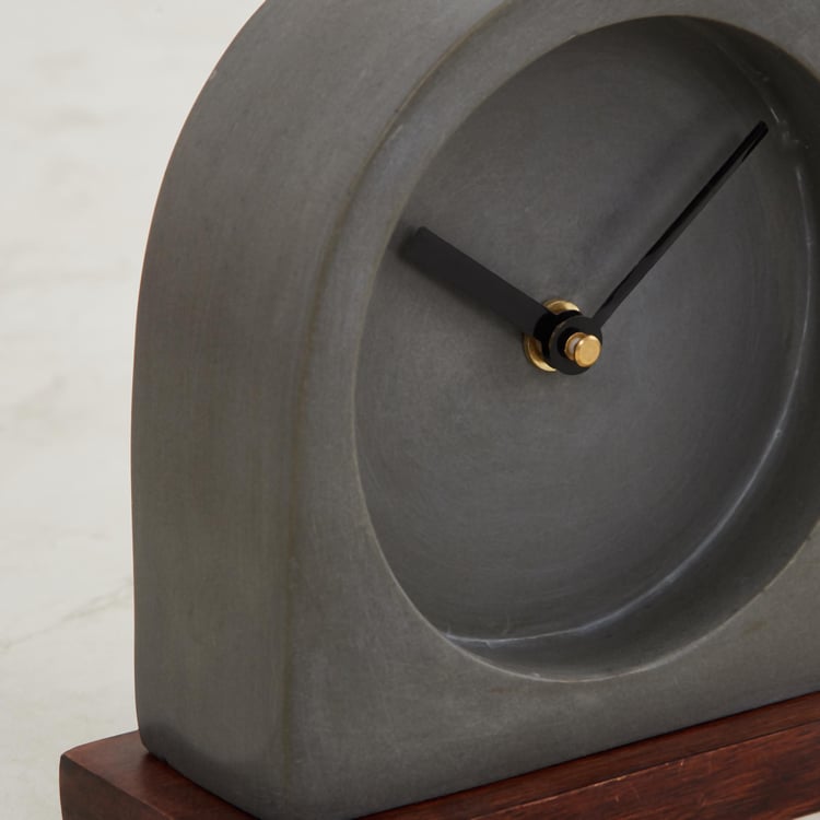Marshmallow Cement Table Clock - 14cm