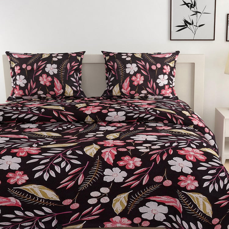 SWAYAM Multicolour Printed Cotton Bedding Set - 4Pcs