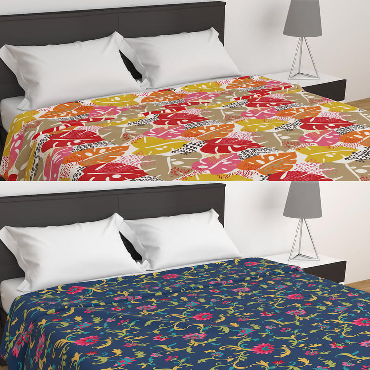 Corsica Microfibre Set of 2 Printed Single Dohars