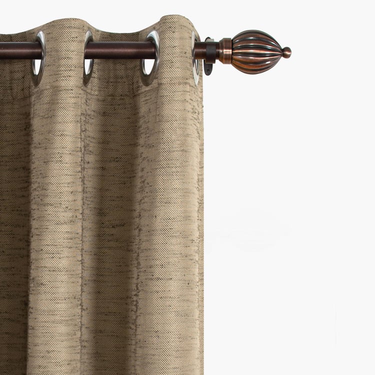 DECO WINDOW Beige Solid Blackout Window Curtain - 48x60cm - Set of 2