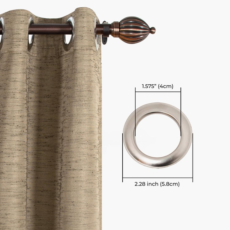 DECO WINDOW Beige Solid Blackout Window Curtain - 48x60cm - Set of 2