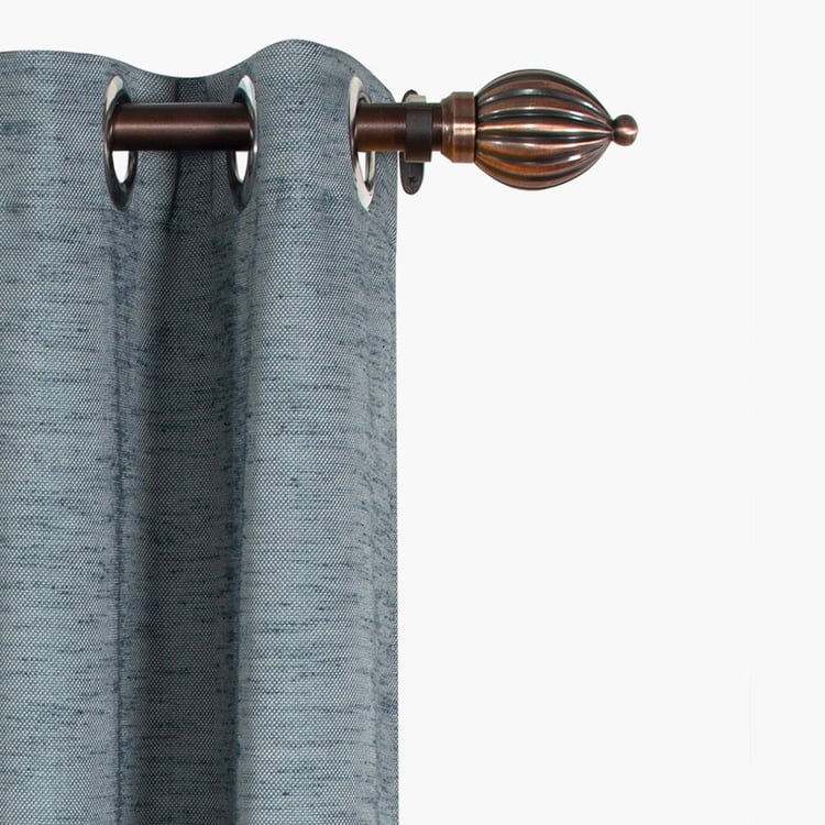 DECO WINDOW Grey Solid Blackout Window Curtain - 122x152cm - Set of 2