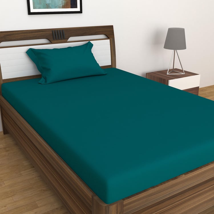 Colour Connect Cotton 150TC 2Pcs Single Bedsheet Set