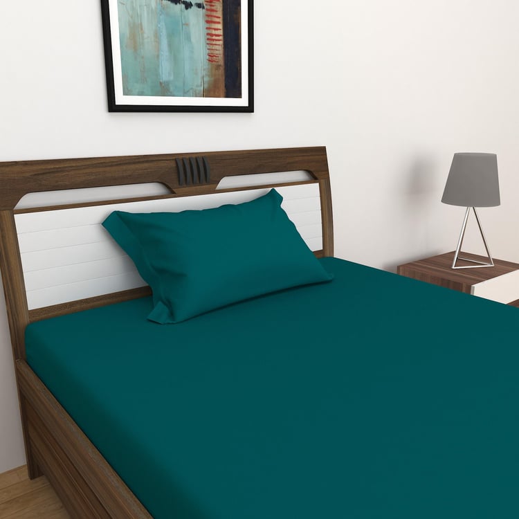 Colour Connect Cotton 150TC 2Pcs Single Bedsheet Set