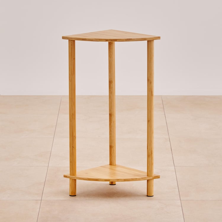 Midori Bamboo 2-Tier Planter Stand - Light Brown