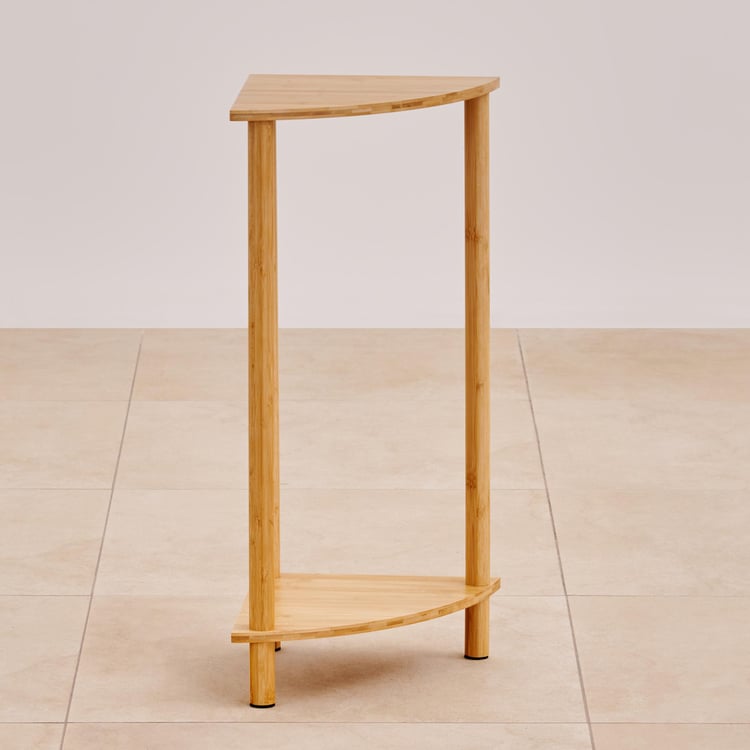 Midori Bamboo 2-Tier Planter Stand - Light Brown