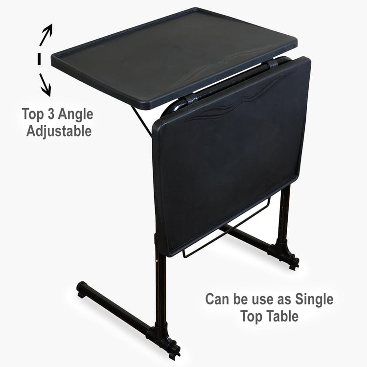 Helios Spencer Multipurpose Two-Side Foldable Table - Black