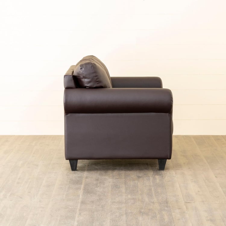 Helios Roslyn Nxt Faux Leather 2-Seater Sofa - Brown