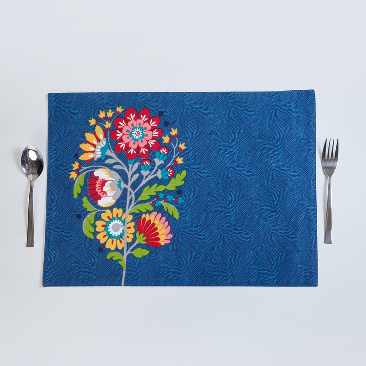 Mandarin Bohemian Rhapsody Multicolour Cotton Printed Reversible Placemat - 33x48cm