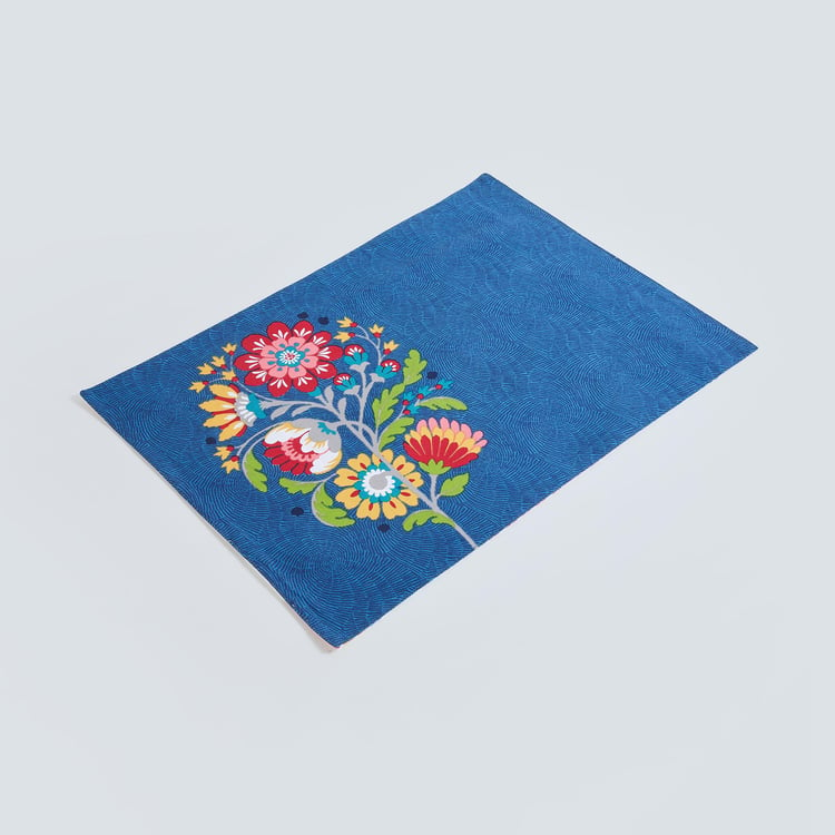 Mandarin Bohemian Rhapsody Multicolour Cotton Printed Reversible Placemat - 33x48cm