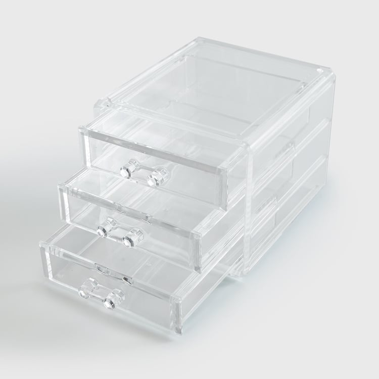 Orion Ducale Transparent 3-Drawer Organizer - 15x12.5x11cm