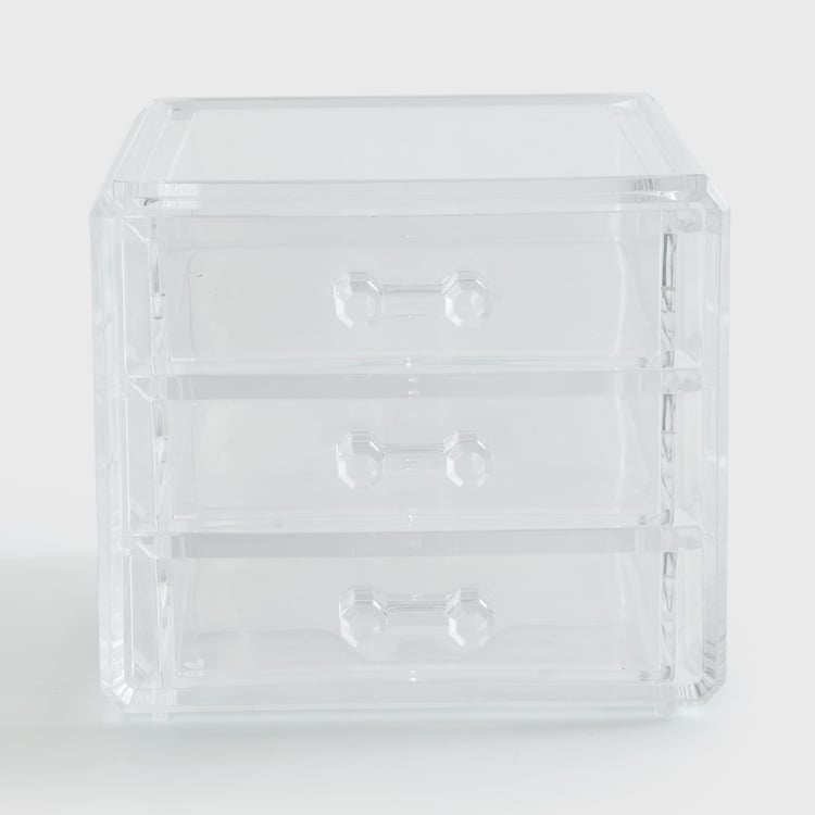 Orion Ducale Transparent 3-Drawer Organizer - 15x12.5x11cm