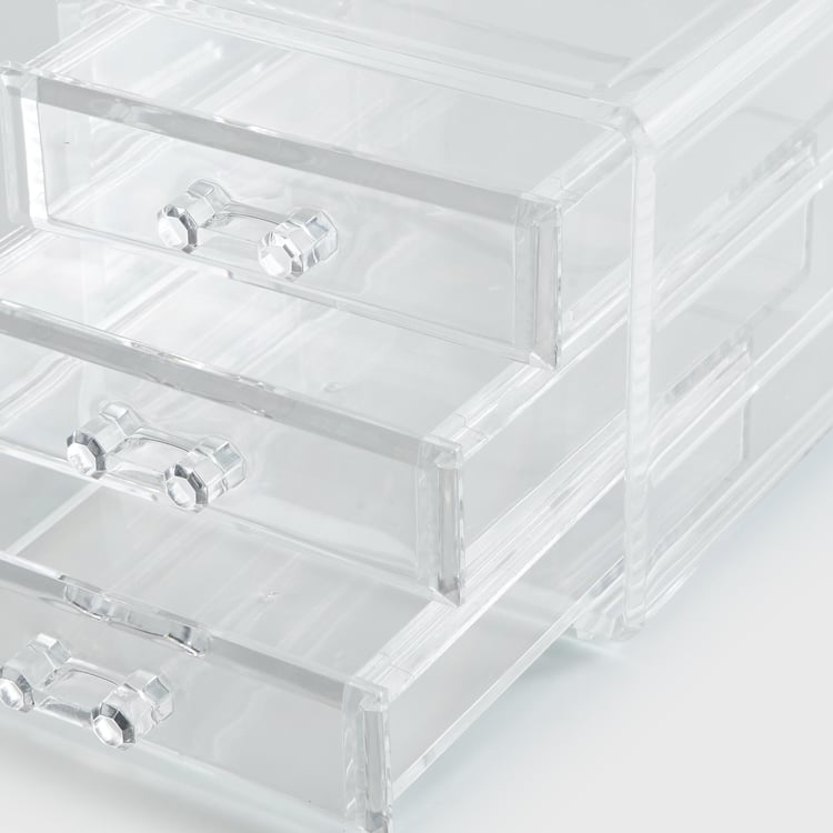 Orion Ducale Transparent 3-Drawer Organizer - 15x12.5x11cm