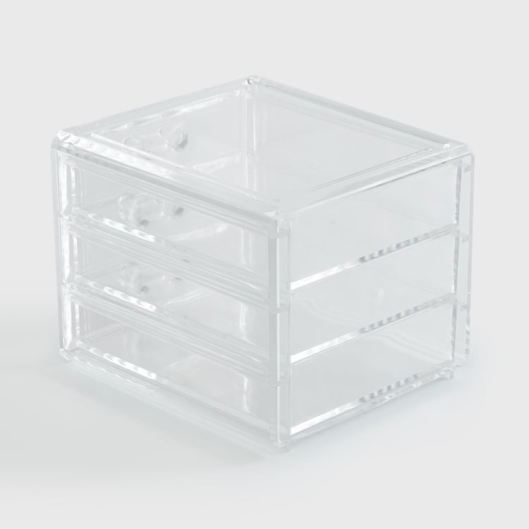 Orion Ducale Transparent 3-Drawer Organizer - 15x12.5x11cm