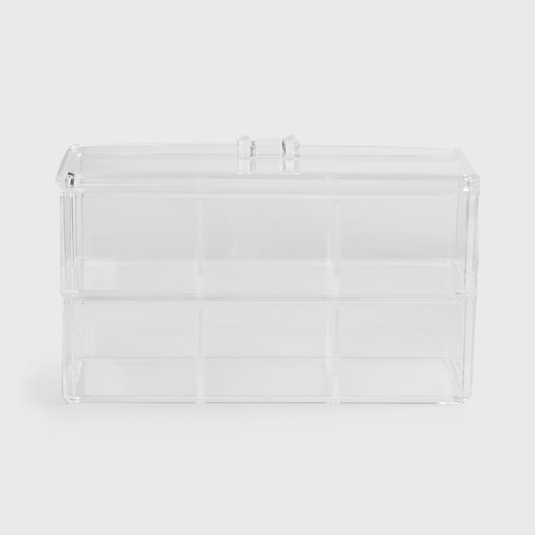 Orion Ducale Transparent 2-Tier Organizer Box - 23.3 x 9.4 x 14.8 cm