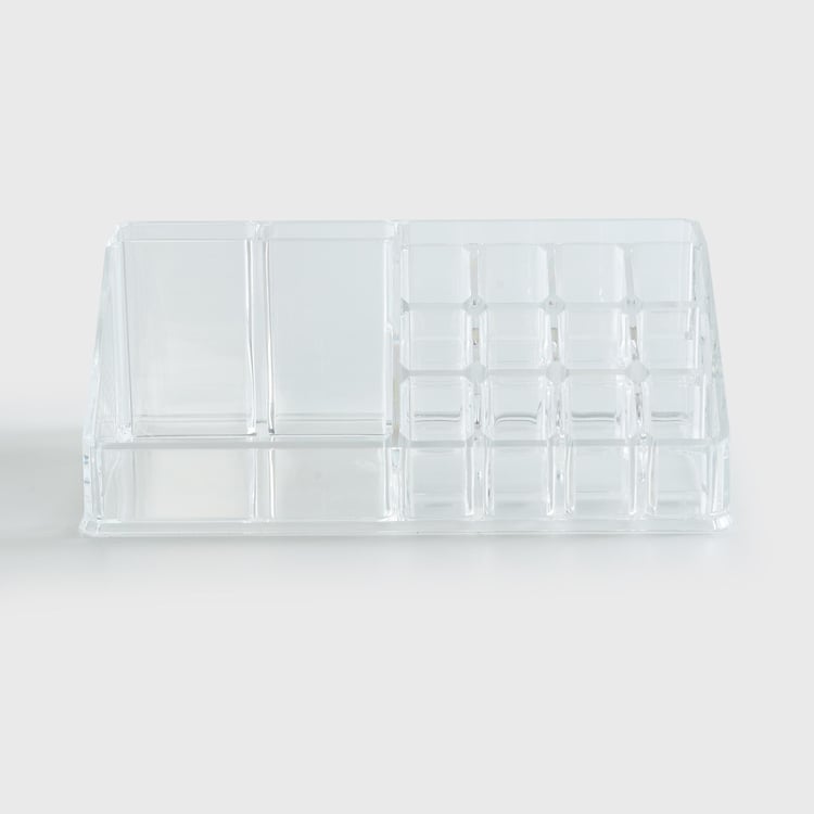 Orion Ducale Transparent 16-Compartment Cosmetic Organizer - 22x12.8x8.2cm