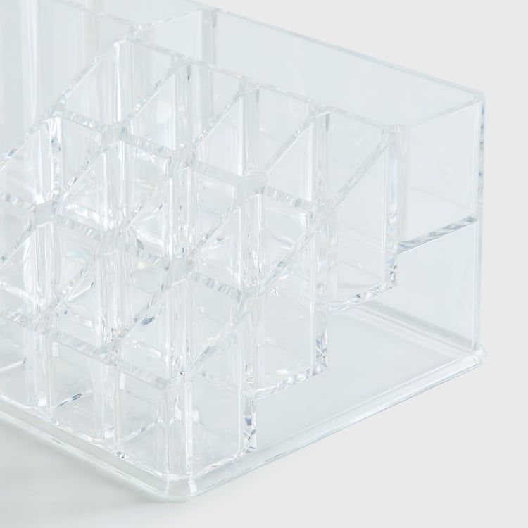 Orion Ducale Transparent 16-Compartment Cosmetic Organizer - 22x12.8x8.2cm