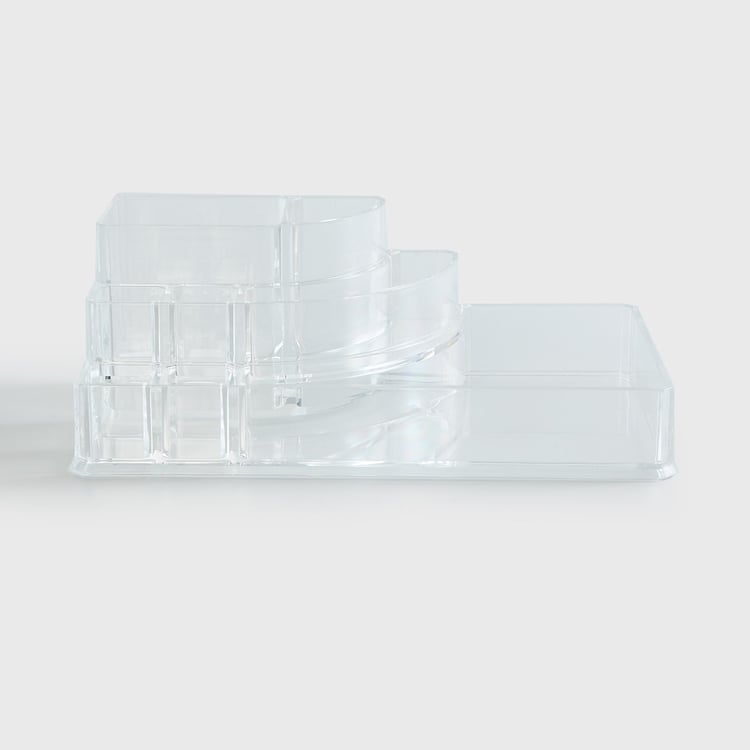 Orion Ducale Transparent 9-Compartment Cosmetic Organizer - 22.5x12.5x8.5cm