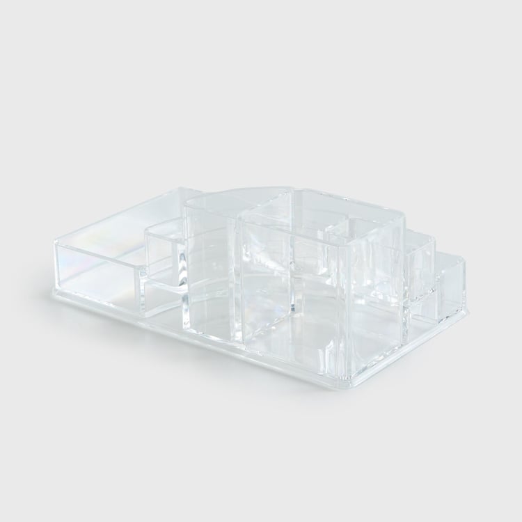 Orion Ducale Transparent 9-Compartment Cosmetic Organizer - 22.5x12.5x8.5cm