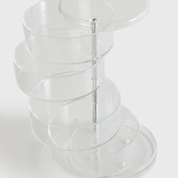 Orion Ducale Transparent 4-Tier Jewellery Organizer - 11.3x11.3x18.2 cm