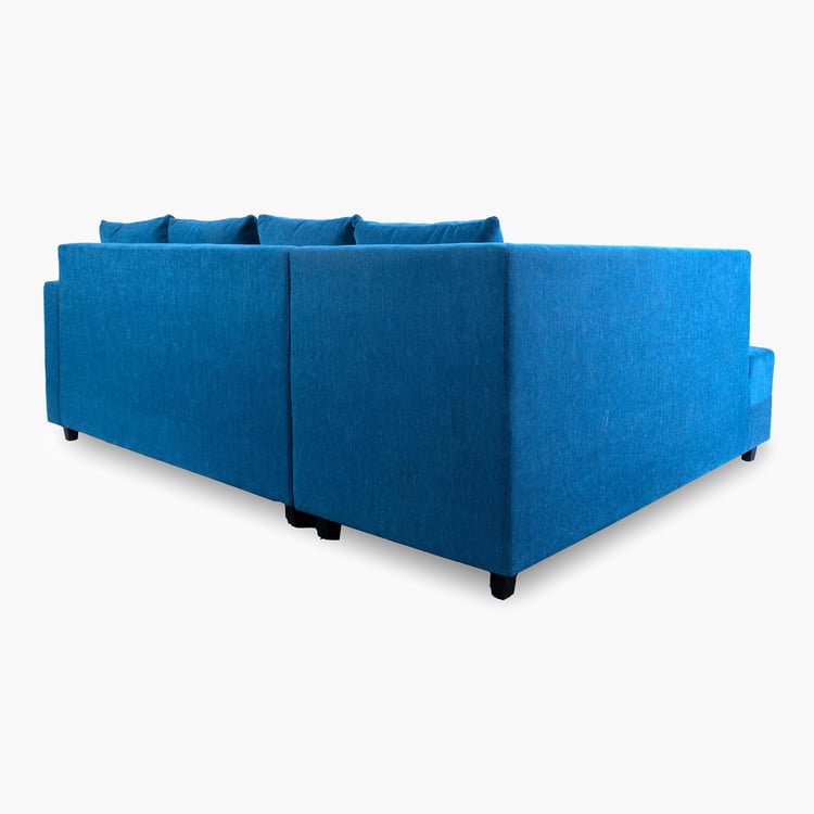 Helios Ciro Fabric 3-Seater Left Corner Sofa with Chaise - Blue