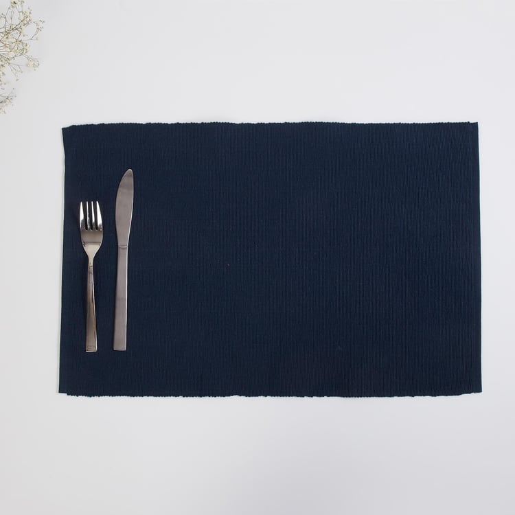 Kale Blue Cotton Durable Placemats - Set of 2