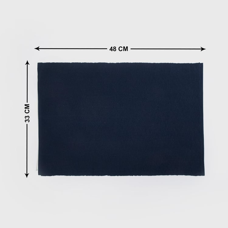 Kale Blue Cotton Durable Placemats - Set of 2