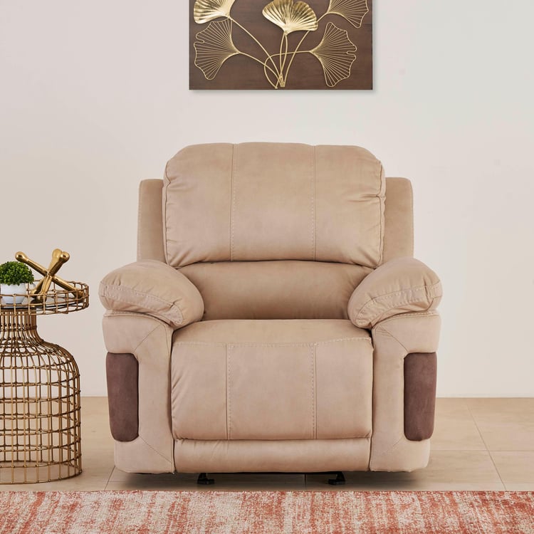 Dawson Fabric 1-Seater Recliner - Beige