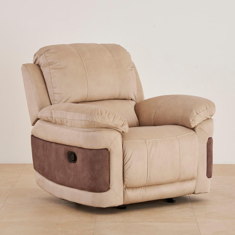 Dawson Fabric 1-Seater Recliner - Beige